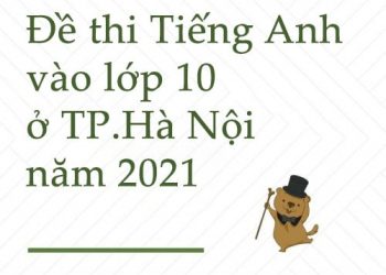 Đề thi Tiếng Anh vào 10 Hà Nội 2021 Có File PDF Tải Về