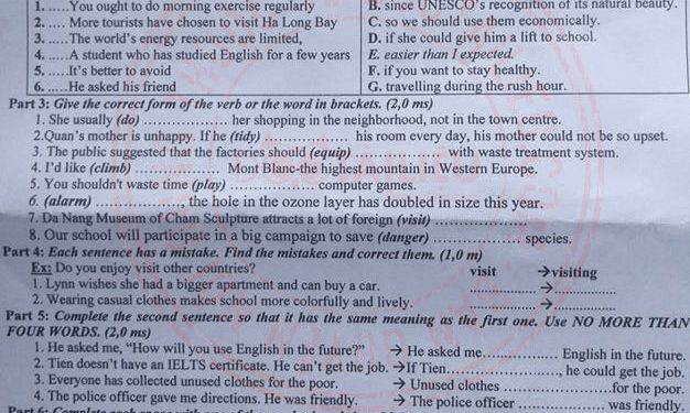 Đề Thi Tiếng Anh Vào Lớp 10 tỉnh Bình Định có file PDF tải về