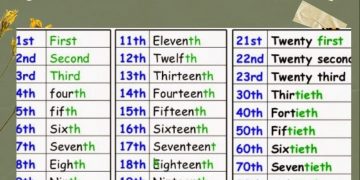 Số Thứ Tự Trong Tiếng Anh đầy đủ Nhất
