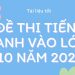 Đề Thi Tiếng Anh Vào lớp 10 Năm 2020