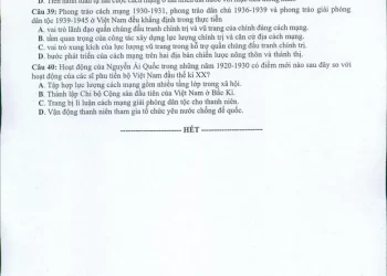 Đề minh họa Sử 2022 có file PDF tải về nhanh nhất