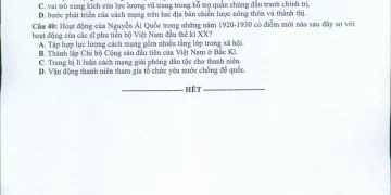 Đề minh họa Sử 2022 có file PDF tải về nhanh nhất