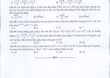 Đề minh họa môn toán 2022 có FILE PDF để tải về ôn luyện