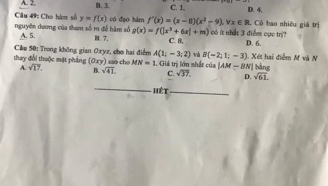 De Thi Toan Thpt 2021 Ma De 102 5 Min