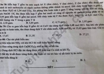 Đề thi Hóa thpt quốc gia 2021 có file PDF và Đáp Án