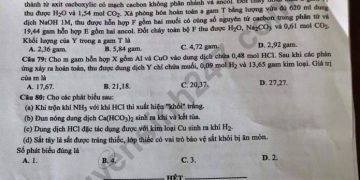 Đề thi Hóa thpt quốc gia 2021 có file PDF và Đáp Án