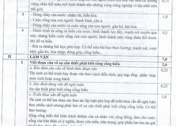 Đáp án đề thi văn thpt quốc gia 2021 có file PDF tải về nhanh nhất