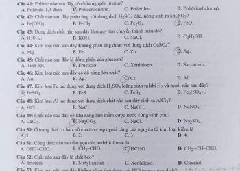 Đề thi hóa THPT quốc gia 2022 cập nhật nhanh nhất