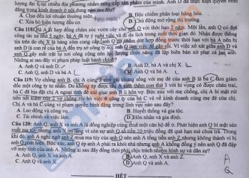 Đề thi gdcd thpt quốc gia 2020 chính thức có file PDF tải về