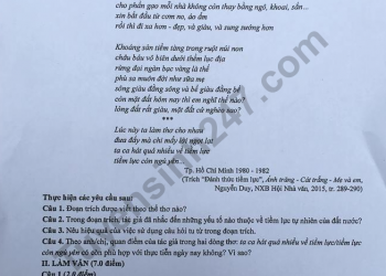 Đề thi văn thpt quốc gia 2018 chính thức có file PDF tải về