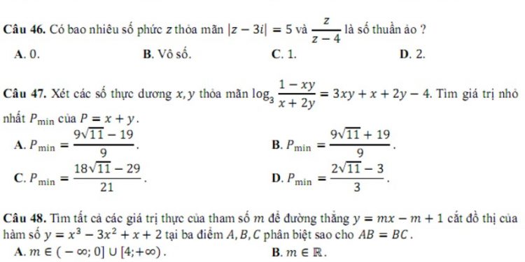 Đề thi toán thpt quốc gia 2017 có file PDF tải về nhanh nhất
