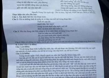 Đề thi văn THPT Quốc Gia Năm 2022 cập nhật nhanh nhất