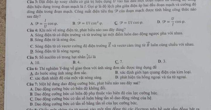 đề thi thử môn vật Lý THPT Quốc Gia 2023 TP Hà Nội có đáp án