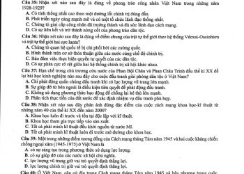 Đề thi sử thpt quốc gia 2019 có file PDF tải về nhanh nhất