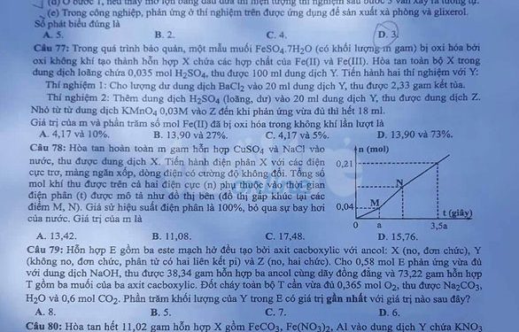 Đề thi hóa thpt quốc gia 2019 chính thức có file PDF tải về