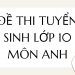 Đề thi tuyển sinh lớp 10 môn anh các tỉnh năm 2022