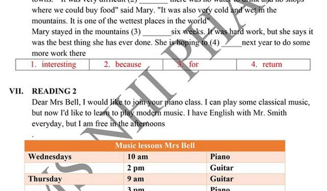 Đề thi tiếng anh vào 10 Đà Nẵng 2022 có file PDF