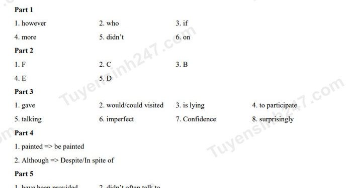 Đề Thi Tiếng Anh Vào 10 Bình định 2022 1 Min