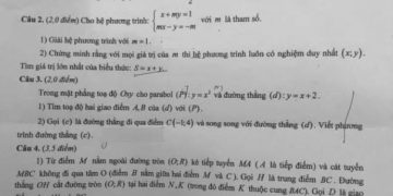 Đề Thi Vào 10 Môn Toán Thái Bình 2022 Min