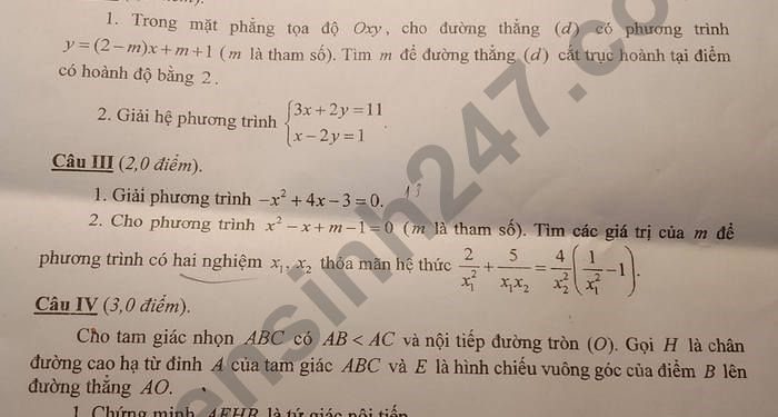 Đề Thi Vào 10 Môn Toán Thanh Hóa 2022 Min