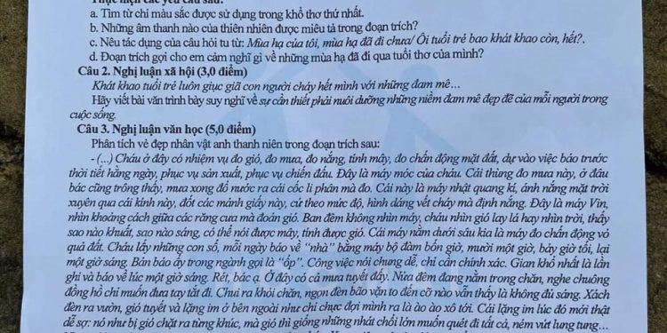 Đề Thi Vào 10 Môn Văn Nghệ An 2022 Min