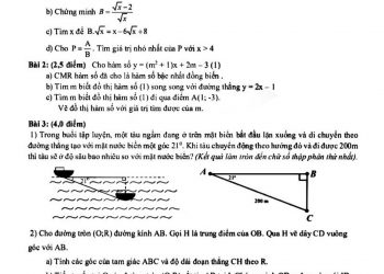 Đề thi toán cuối kì 1 lớp 9 trường THCS Cầu Giấy-Hà Nội