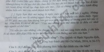 Đề thi văn cuối kì 1 lớp 8 trường THCS Tân Phú năm học 2022 2023