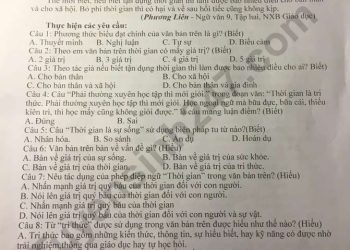 Đề thi văn cuối kì 1 lớp 7 trường THCS Kỳ Bá 2022