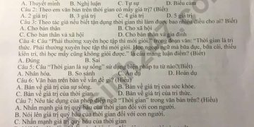 Đề thi văn cuối kì 1 lớp 7 trường THCS Kỳ Bá 2022