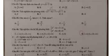 Đề thi toán cuối HK1 lớp 10 trường THPT Hưng Nhân năm 2022 2023