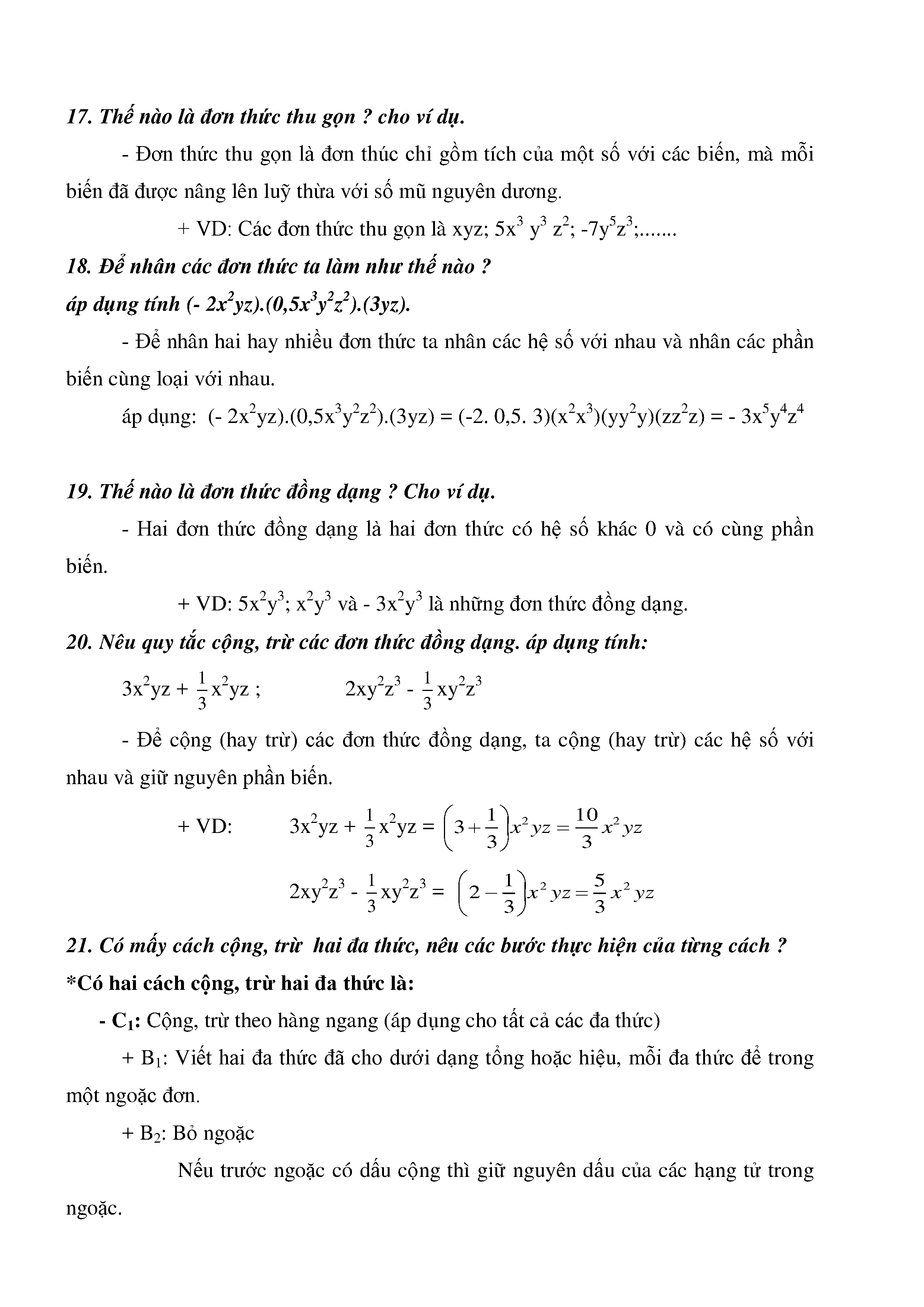 Tổng hợp kiến thức toán 7 page 6