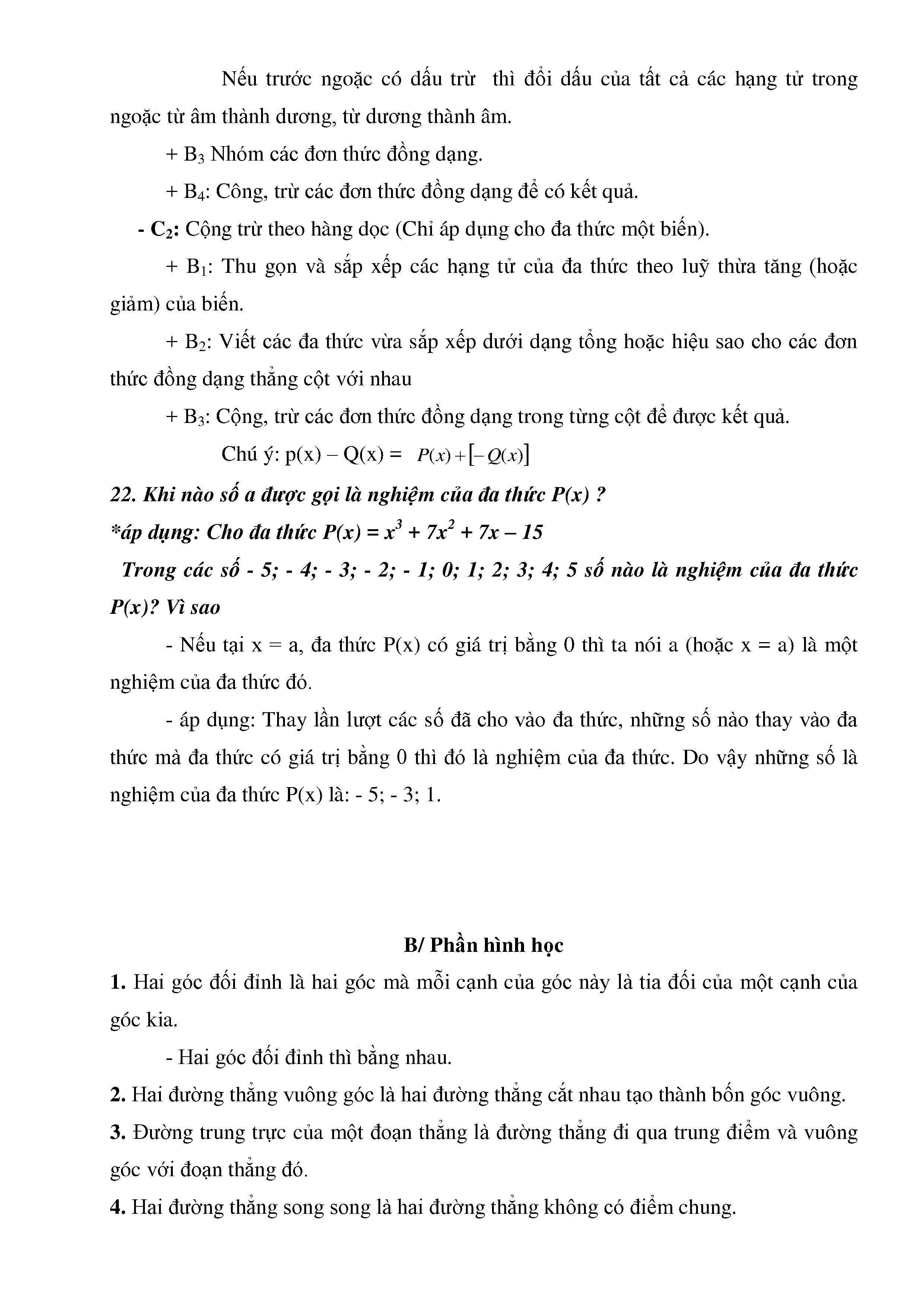 Tổng hợp kiến thức toán 7 page 7