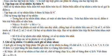 Tổng hợp kiến thức Toán 6