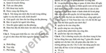 đề thi  GDCD lớp 12 cuối học kì 2 của trường THPT Nguyễn Chí Thanh năm  học 2020 2021