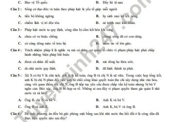 Bộ đề thi GDCD lớp 9 cuối học kì 2