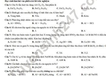 Đề thi hóa cuối kì 2 lớp 12 các năm có file PDF tải về