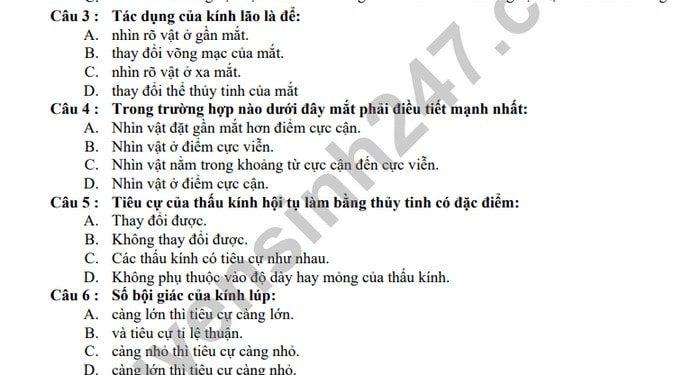 Đề thi vật lý 9 học kì 2 thcs gia thụy