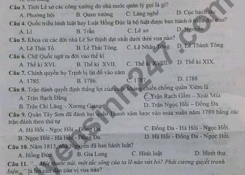 Đề Thi Kì 2 Năm 2021 Huyện Việt Yên Lớp 7 Môn Sử 1 Min