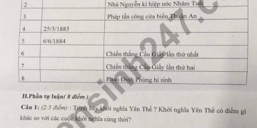 Đề thi lịch sử lớp 8 cuối học kì 2 các năm học có file PDF