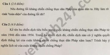Đề thi lịch sử lớp 9 cuối học kì 2 có đầy đủ file PDF tải về