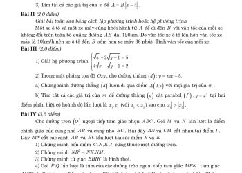 Đề thi vào lớp 10 môn toán Hà Nội năm học 2017 2018 có đáp án và file PDF
