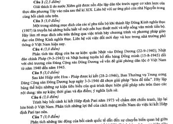 Đề thi học sinh giỏi Lịch Sử cấp quốc gia THPT năm học 2022 2023