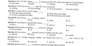Đề minh họa tiếng anh thpt quốc gia 2023 có đáp án và file pdf