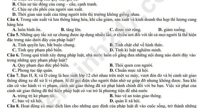 Bộ đề thi thử gdcd thpt quốc gia 2023 có file pdf và đáp án
