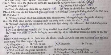 Đề thi thử môn lịch sử THPTQG 2023 tỉnh Hưng Yên