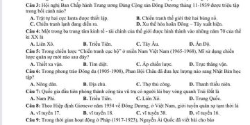 Đề thi thử môn lịch sử thpt quốc gia 2023 tỉnh Hòa Bình có đáp án