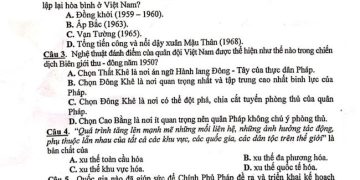 Đề thi thử lịch sử THPTQG 2023 tỉnh Lào Cai có file pdf