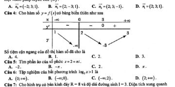Đề thi thử toán THPTQG 2023 tỉnh Hưng Yên có đáp án