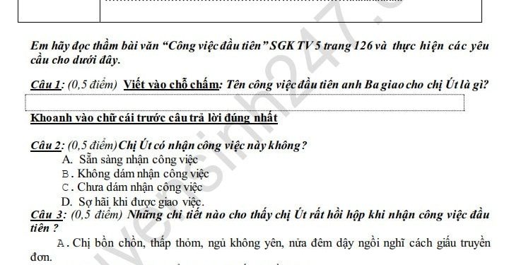 Bộ Đề Thi Tiếng Việt Lớp 5 Cuối Học Kì 2 Mới Nhất 2023