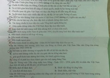 Đề thi lịch sử HK2 lớp 12 THPT Trần Văn Giàu năm học 2022 2023